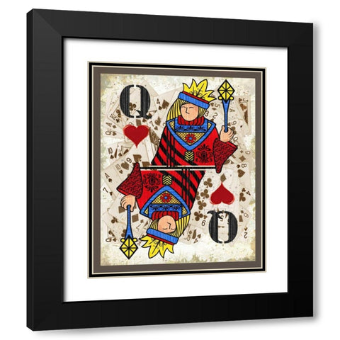 Queens Black Modern Wood Framed Art Print with Double Matting by Phillips, Anita