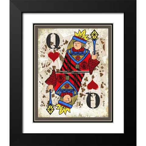 Queens Black Modern Wood Framed Art Print with Double Matting by Phillips, Anita