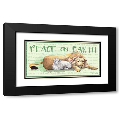 Peace on Earth II Black Modern Wood Framed Art Print with Double Matting by Phillips, Anita