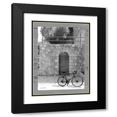 If You Are Afraid BandW Black Modern Wood Framed Art Print with Double Matting by Phillips, Anita