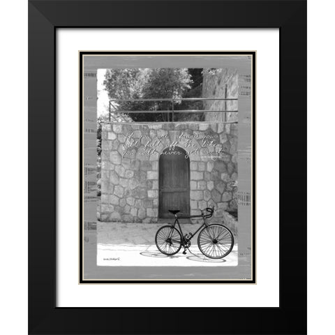If You Are Afraid BandW Black Modern Wood Framed Art Print with Double Matting by Phillips, Anita