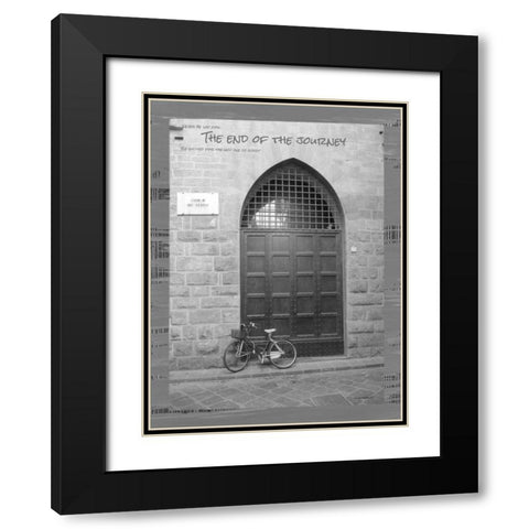 The End of the Journey BandW Black Modern Wood Framed Art Print with Double Matting by Phillips, Anita