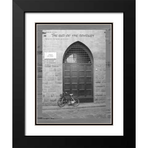 The End of the Journey BandW Black Modern Wood Framed Art Print with Double Matting by Phillips, Anita