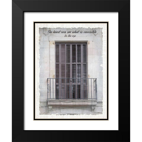 Windows of the World I Black Modern Wood Framed Art Print with Double Matting by Phillips, Anita