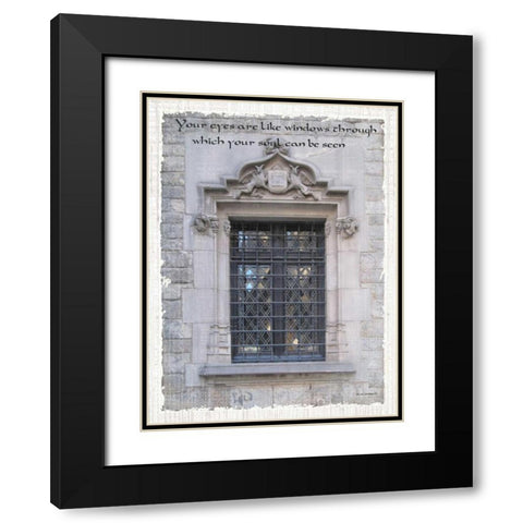 Windows of the World II Black Modern Wood Framed Art Print with Double Matting by Phillips, Anita