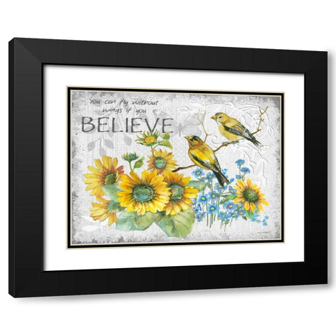 Blessed Black Modern Wood Framed Art Print with Double Matting by Phillips, Anita