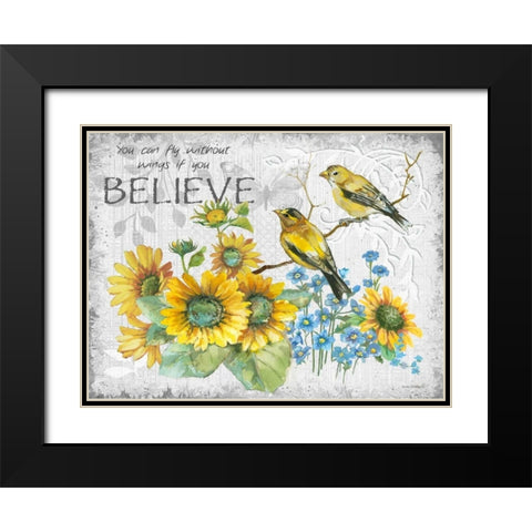 Blessed Black Modern Wood Framed Art Print with Double Matting by Phillips, Anita
