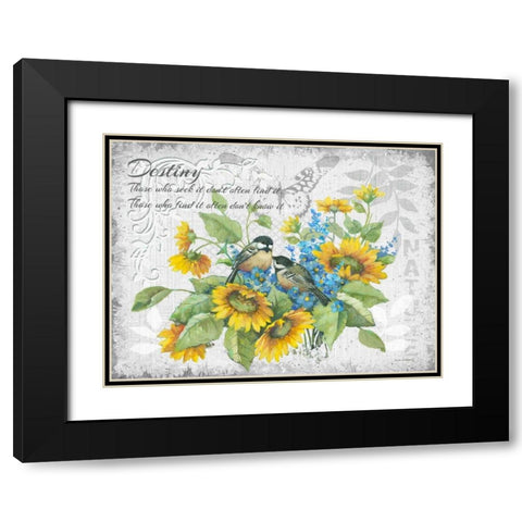 Destiny Black Modern Wood Framed Art Print with Double Matting by Phillips, Anita