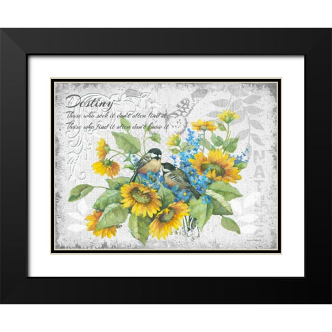 Destiny Black Modern Wood Framed Art Print with Double Matting by Phillips, Anita