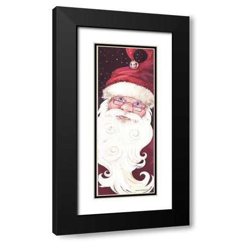 Santa Long Black Modern Wood Framed Art Print with Double Matting by Phillips, Anita