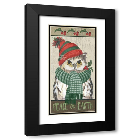 Peace on Earth Black Modern Wood Framed Art Print with Double Matting by Phillips, Anita