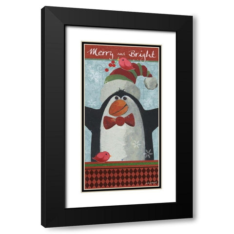 Merry and Bright Black Modern Wood Framed Art Print with Double Matting by Phillips, Anita