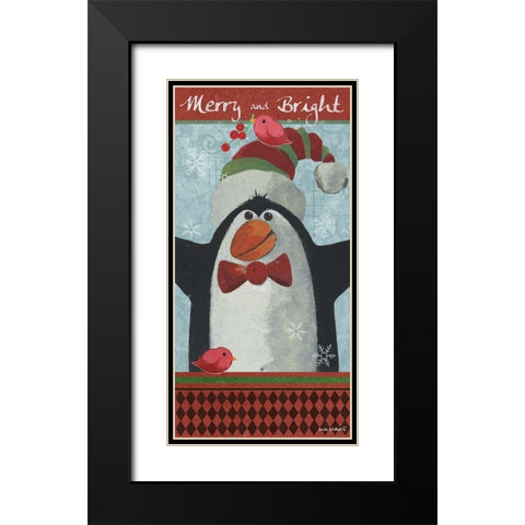 Merry and Bright Black Modern Wood Framed Art Print with Double Matting by Phillips, Anita