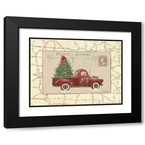 Postcard IV Black Modern Wood Framed Art Print with Double Matting by Phillips, Anita