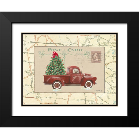 Postcard IV Black Modern Wood Framed Art Print with Double Matting by Phillips, Anita