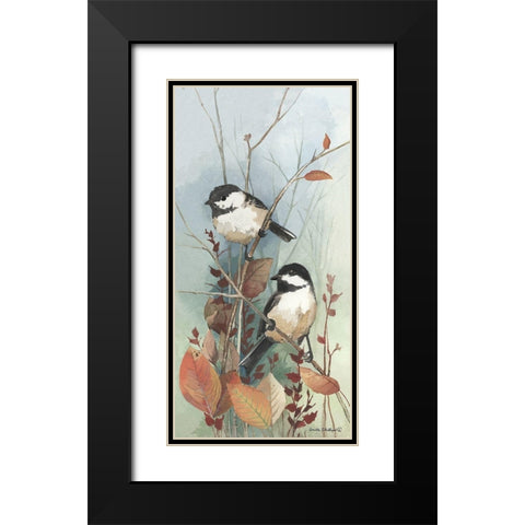 New Chickadee II Black Modern Wood Framed Art Print with Double Matting by Phillips, Anita