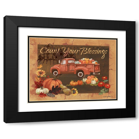 Count Your Blessings IV Black Modern Wood Framed Art Print with Double Matting by Phillips, Anita