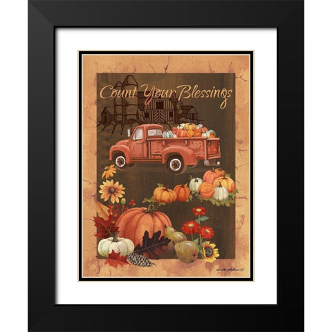 Count Your Blessings VI Black Modern Wood Framed Art Print with Double Matting by Phillips, Anita