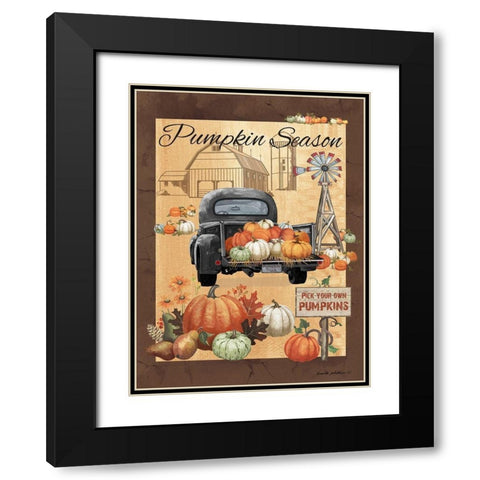 Pumpkin Season III Black Modern Wood Framed Art Print with Double Matting by Phillips, Anita