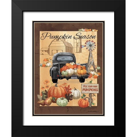 Pumpkin Season III Black Modern Wood Framed Art Print with Double Matting by Phillips, Anita