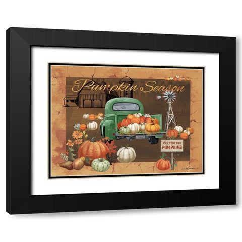 Pumpkin Season IV Black Modern Wood Framed Art Print with Double Matting by Phillips, Anita