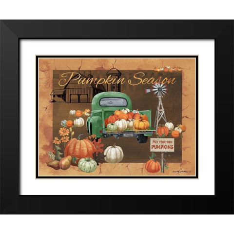 Pumpkin Season IV Black Modern Wood Framed Art Print with Double Matting by Phillips, Anita