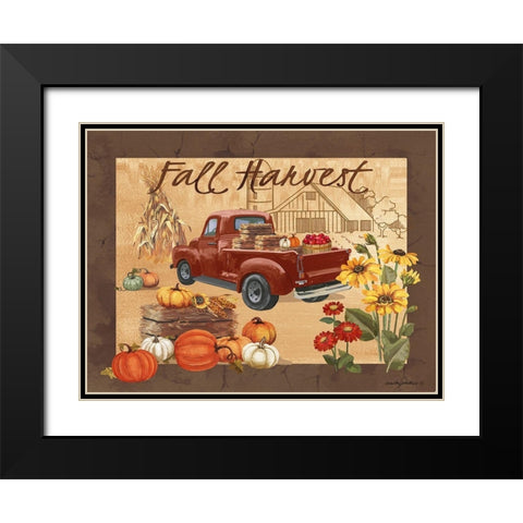 Fall Harvest Black Modern Wood Framed Art Print with Double Matting by Phillips, Anita