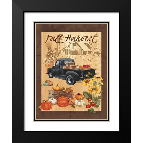 Fall Harvest III Black Modern Wood Framed Art Print with Double Matting by Phillips, Anita