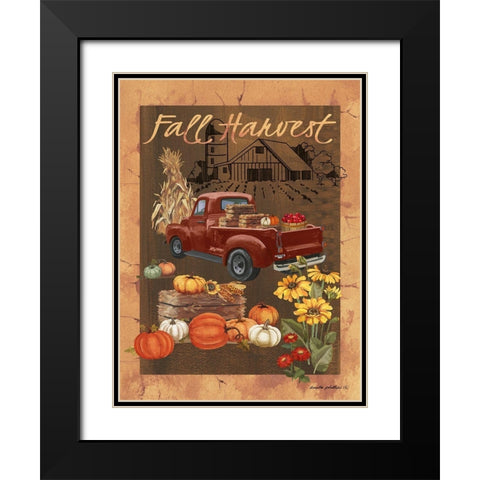 Fall Harvest VI Black Modern Wood Framed Art Print with Double Matting by Phillips, Anita