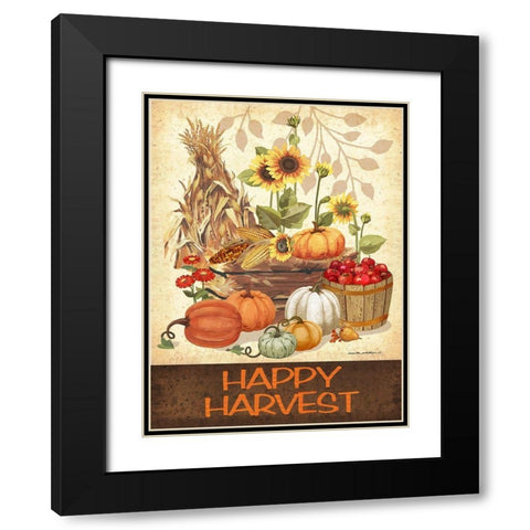 Happy Harvest Black Modern Wood Framed Art Print with Double Matting by Phillips, Anita