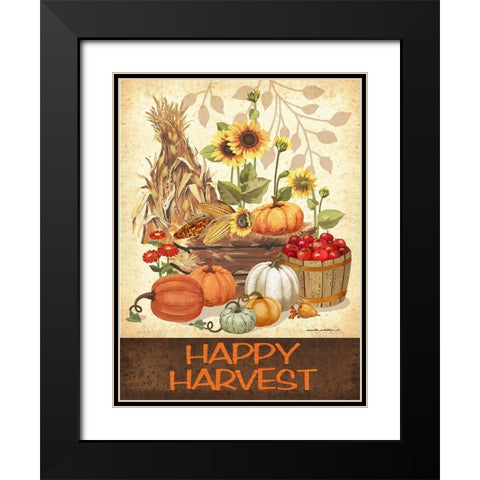 Happy Harvest Black Modern Wood Framed Art Print with Double Matting by Phillips, Anita