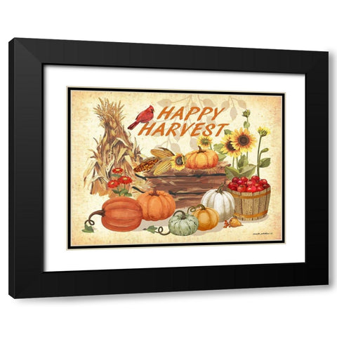 Happy Harvest Black Modern Wood Framed Art Print with Double Matting by Phillips, Anita