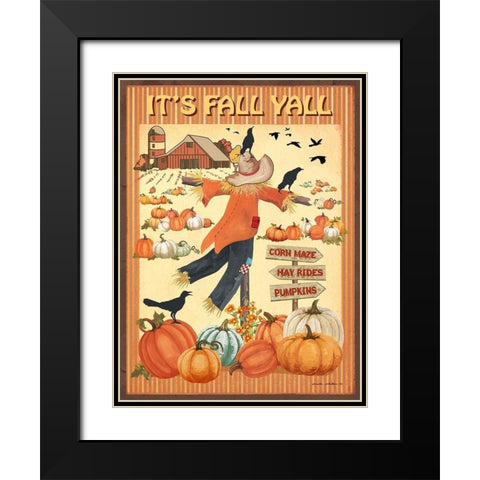 Its Fall Yall II Black Modern Wood Framed Art Print with Double Matting by Phillips, Anita