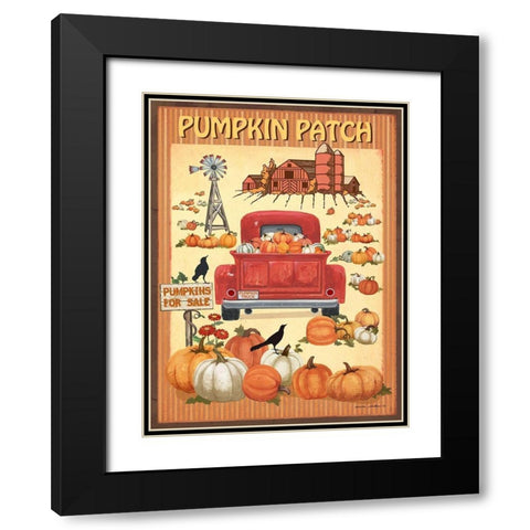 Pumpkin Patch II Black Modern Wood Framed Art Print with Double Matting by Phillips, Anita