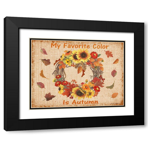 My Favorite Color Black Modern Wood Framed Art Print with Double Matting by Phillips, Anita