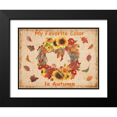 My Favorite Color Black Modern Wood Framed Art Print with Double Matting by Phillips, Anita