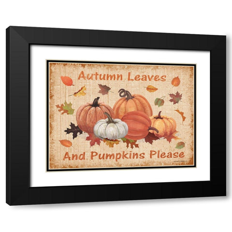 Pumpkins Please Black Modern Wood Framed Art Print with Double Matting by Phillips, Anita