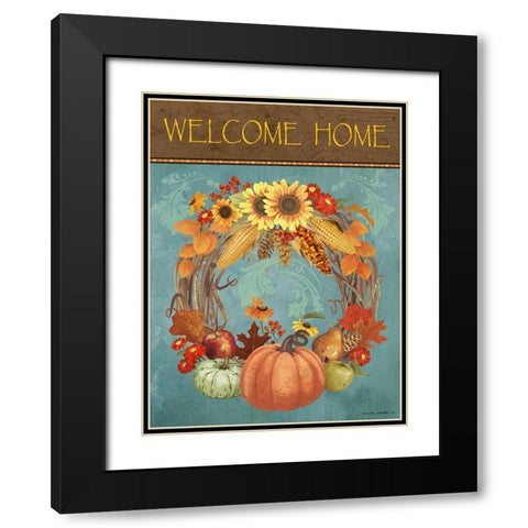 Welcome Home Black Modern Wood Framed Art Print with Double Matting by Phillips, Anita