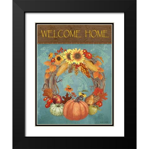 Welcome Home Black Modern Wood Framed Art Print with Double Matting by Phillips, Anita