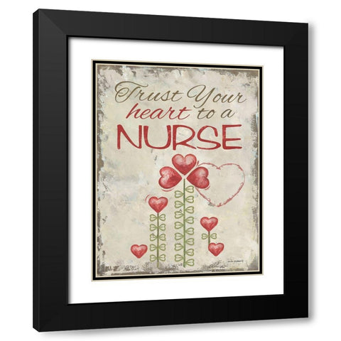 Trust Your Heart Black Modern Wood Framed Art Print with Double Matting by Phillips, Anita