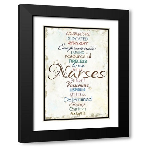 Nurses Are Black Modern Wood Framed Art Print with Double Matting by Phillips, Anita