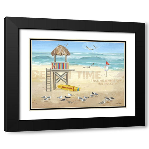 Where the Tide Rolls In Black Modern Wood Framed Art Print with Double Matting by Phillips, Anita