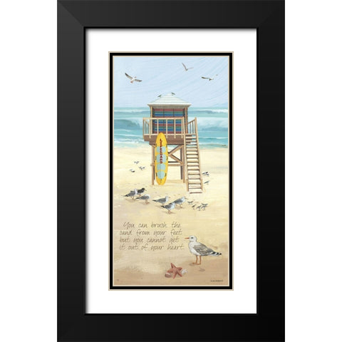 Sand In Your Heart Black Modern Wood Framed Art Print with Double Matting by Phillips, Anita