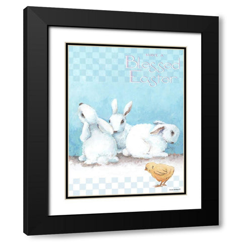 Blessed Easter Black Modern Wood Framed Art Print with Double Matting by Phillips, Anita