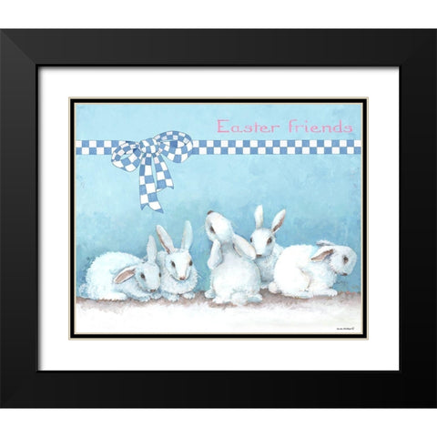 Bunny Gift II Black Modern Wood Framed Art Print with Double Matting by Phillips, Anita