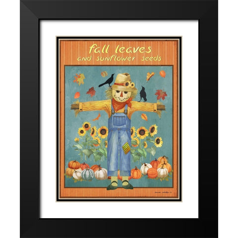 Sunflower Seeds Black Modern Wood Framed Art Print with Double Matting by Phillips, Anita