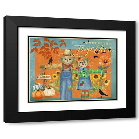 Together Black Modern Wood Framed Art Print with Double Matting by Phillips, Anita