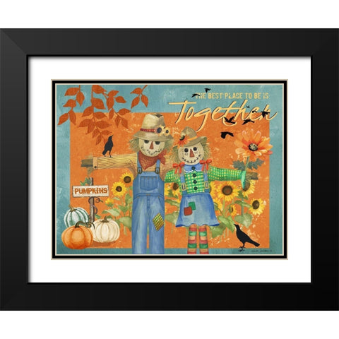 Together Black Modern Wood Framed Art Print with Double Matting by Phillips, Anita