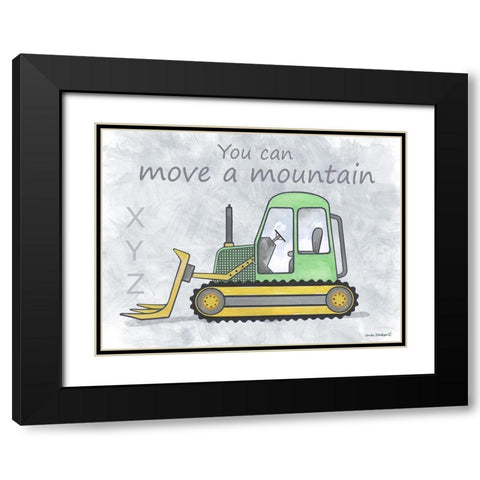 Bulldozer Black Modern Wood Framed Art Print with Double Matting by Phillips, Anita