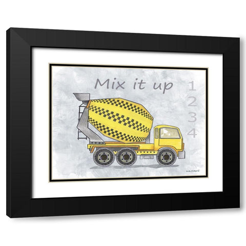 Mix It Up Black Modern Wood Framed Art Print with Double Matting by Phillips, Anita